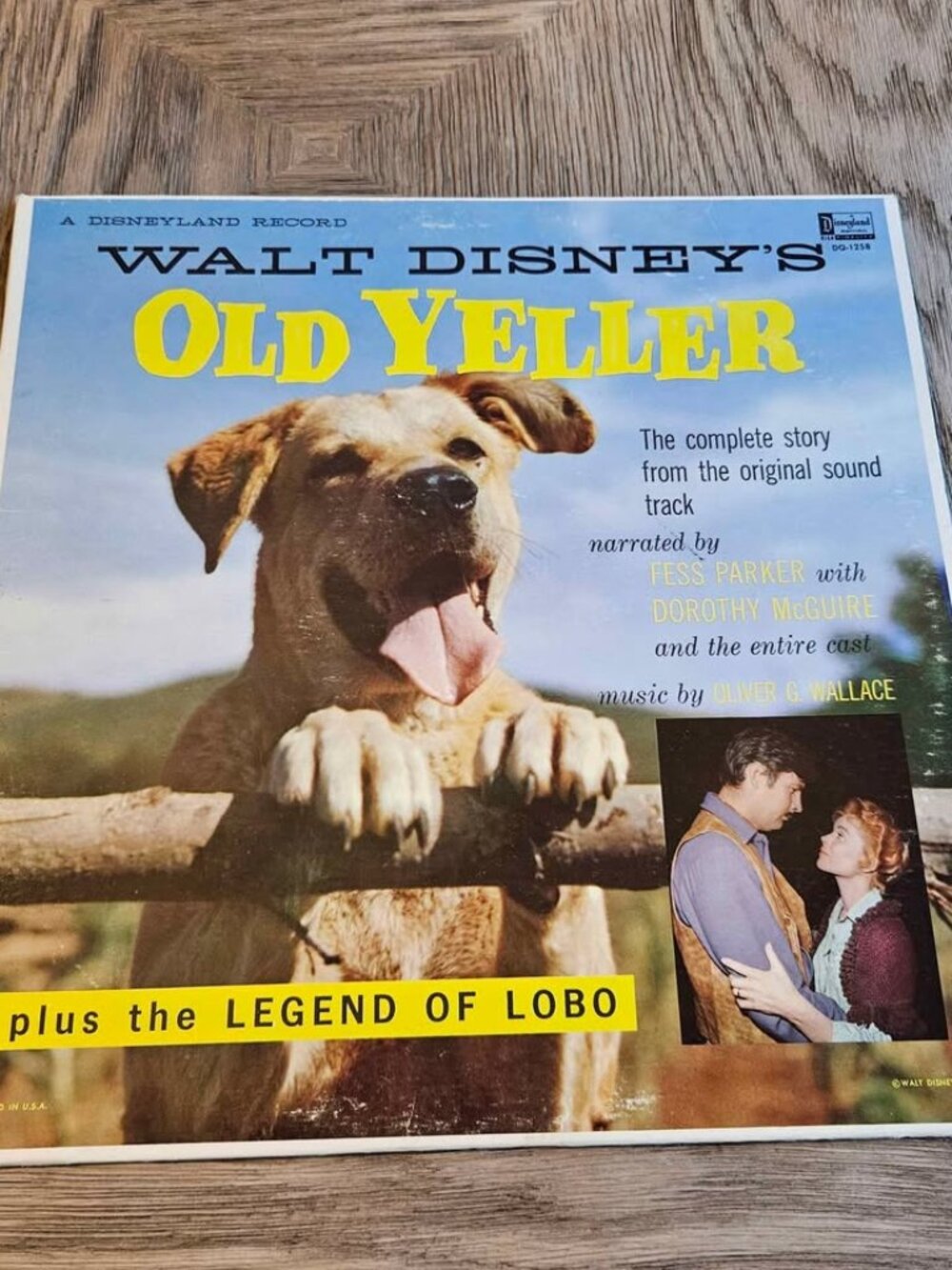 1964 DISNEY Old Yeller Vinyl Record Album - Complete Story - Vintage